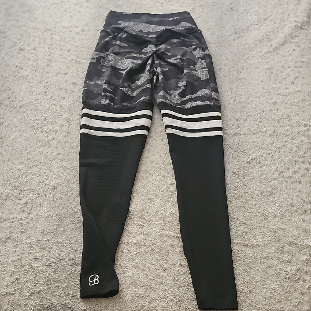 Bombshell Sportswear Black and Gray Kids Leggings